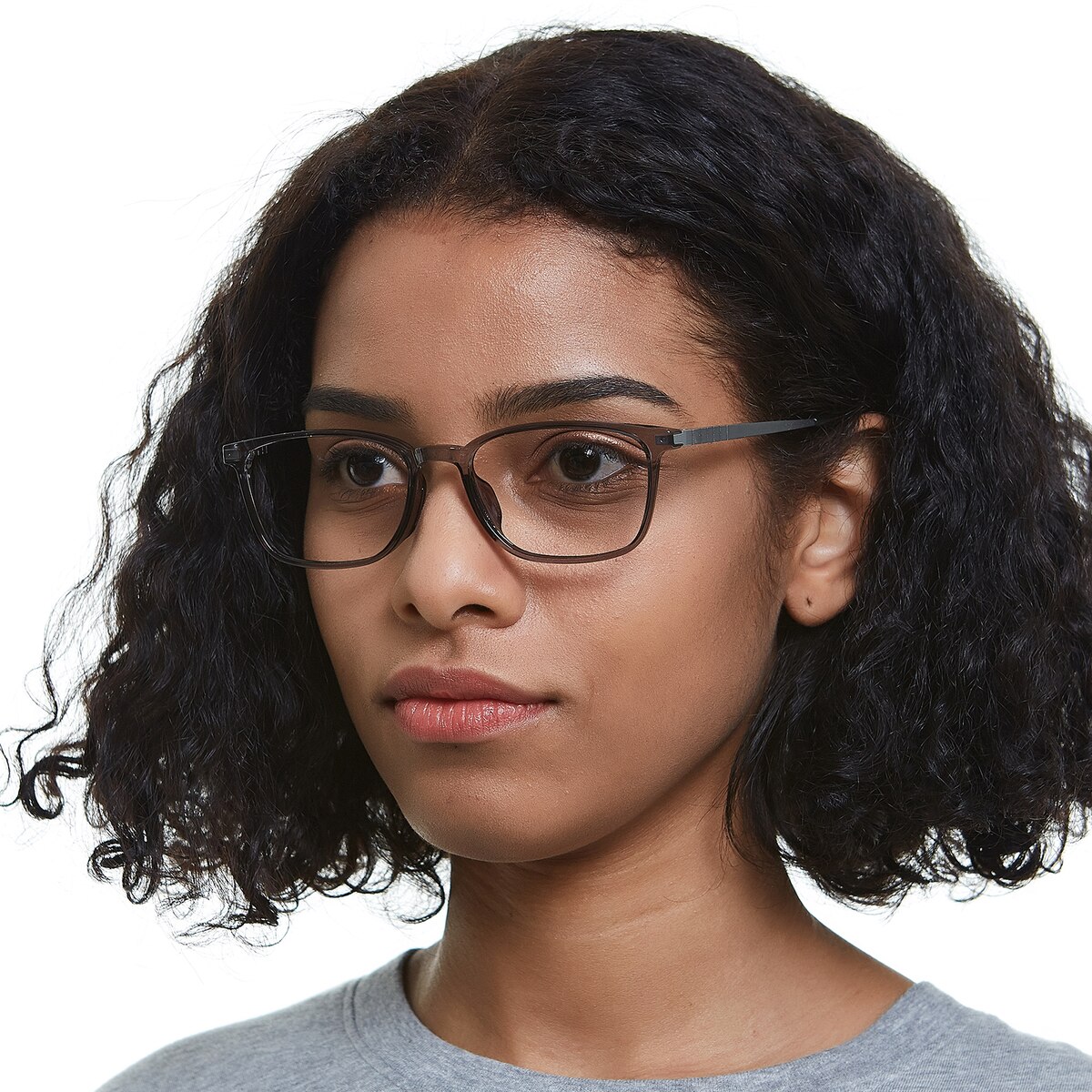 Peabody Rectangle Gray/Gunmetal Eyeglasses