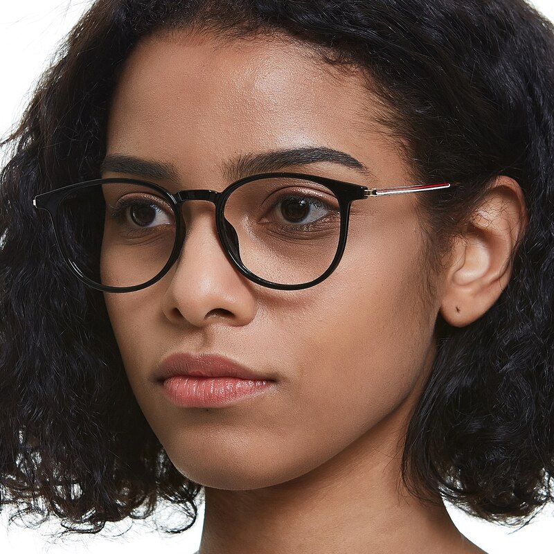Nancy Black/Golden Oval TR90 Eyeglasses