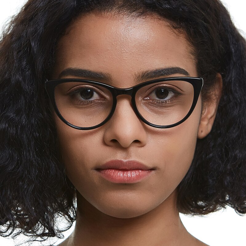 Mona Black Cat Eye Acetate Eyeglasses