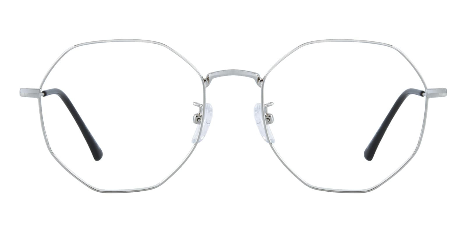 Letitia Polygon Silver Eyeglasses | Glassesshop