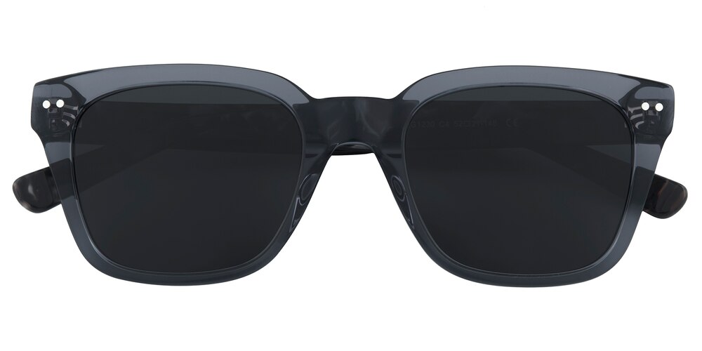 Versailles Gray Rectangle Acetate Sunglasses