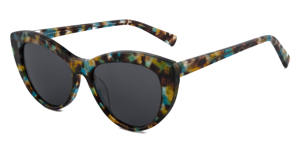 Ingrid Tortoise/Multicolor Cat Eye Acetate Sunglasses