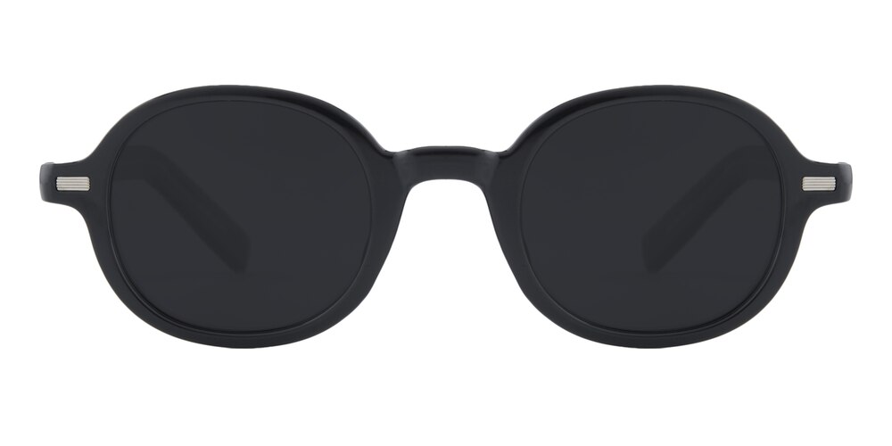Pascagoula Black Round TR90 Sunglasses