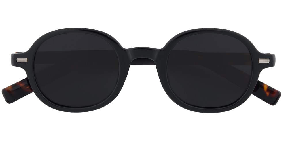 Pascagoula Black/Tortoise Round TR90 Sunglasses