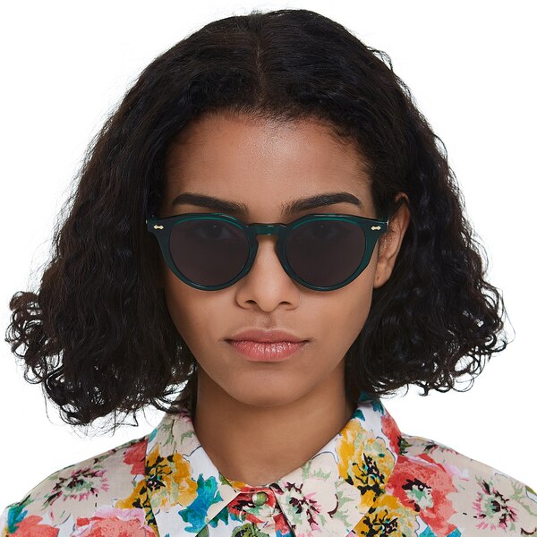 Williamsburg Round Green Eyeglasses