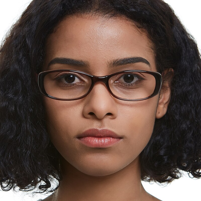 Audrey Brown/Floral Oval TR90 Eyeglasses