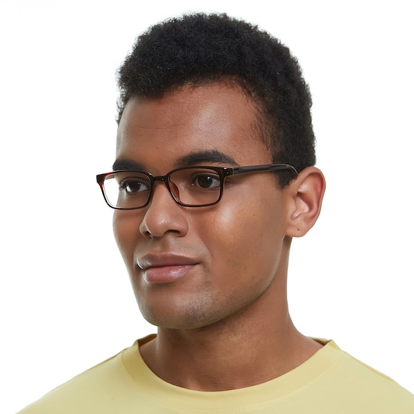 Orlando Rectangle Brown Full-Frame TR90 Eyeglasses | GlassesShop