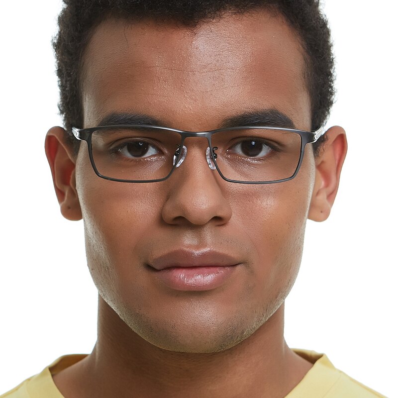 Blake Gunmetal Rectangle Titanium Eyeglasses