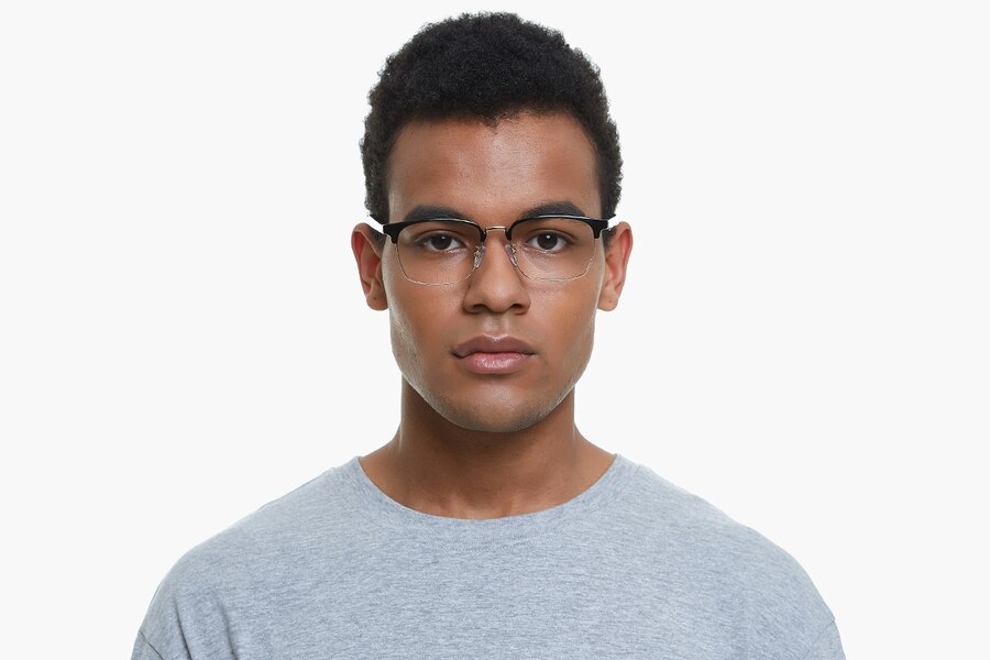 Bainbridge Rectangle Black/Golden FullFrame TR90 Eyeglasses