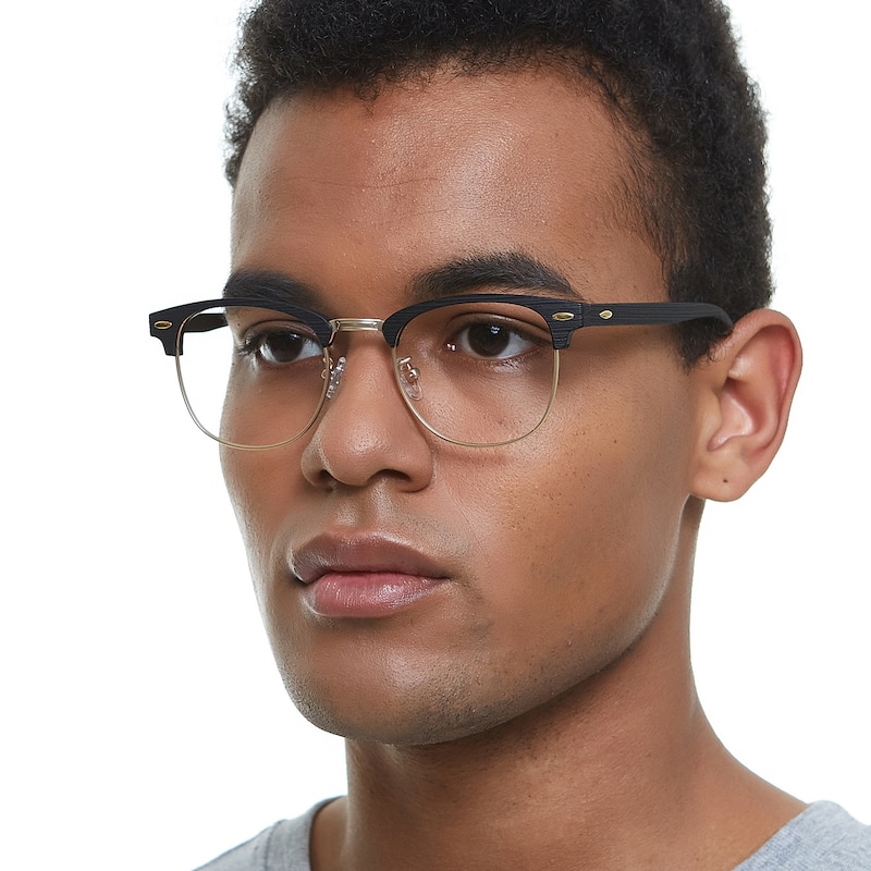 Ogden Black/Golden Browline TR90 Eyeglasses