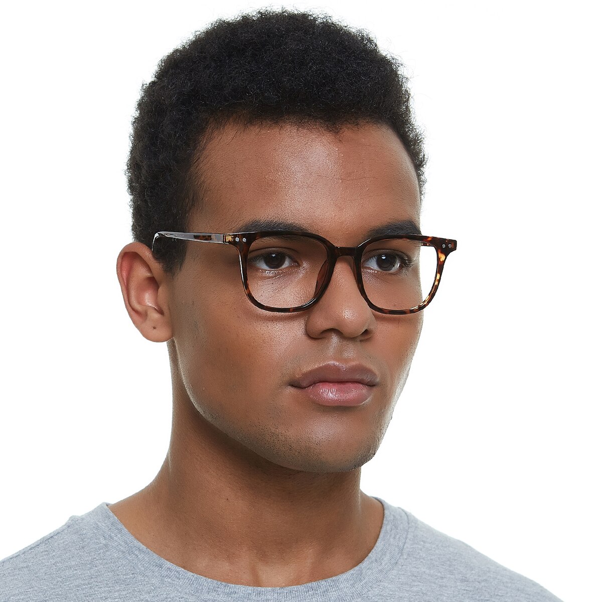 Bellaire Square Tortoise Full TR90 Eyeglasses | GlassesShop