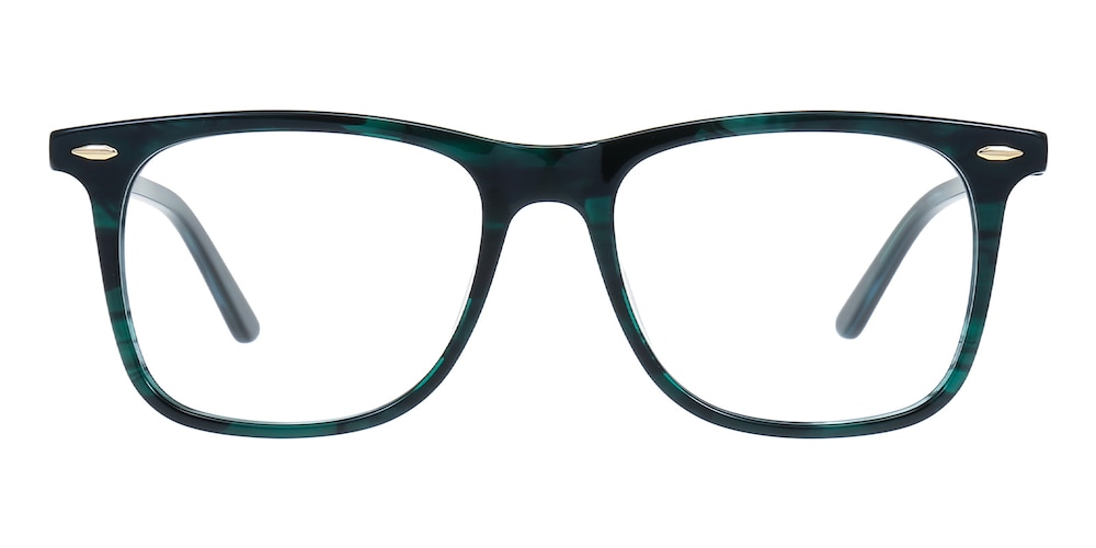 Lombard Green Rectangle Acetate Eyeglasses