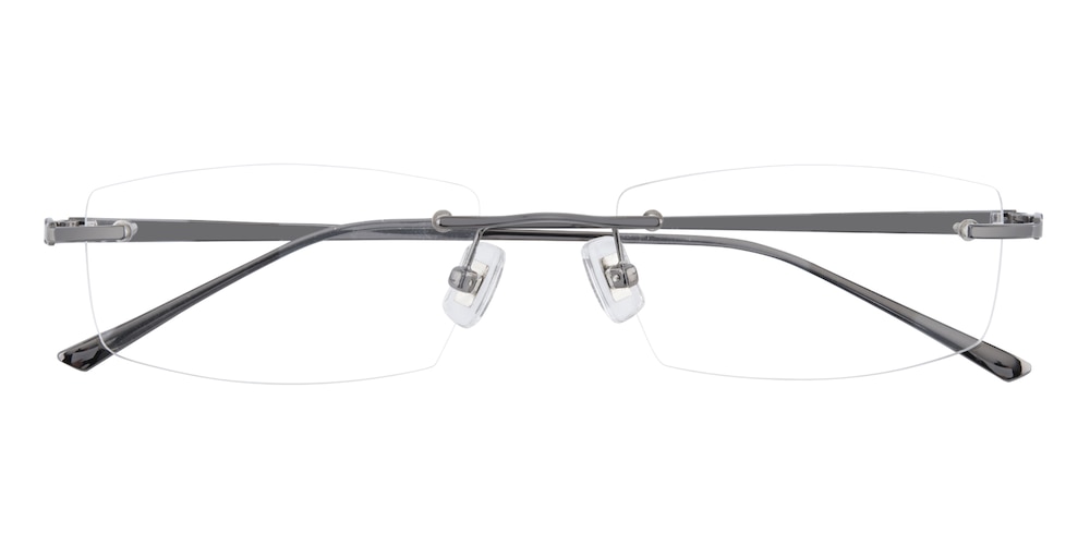 Thomas Gunmetal Rectangle Metal Eyeglasses