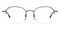 Breenda Burgundy Oval Metal Eyeglasses