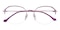 Breenda Purple Oval Metal Eyeglasses