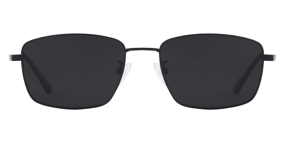 Boris Black Rectangle Metal Sunglasses