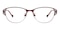 Elma Burgundy Cat Eye Metal Eyeglasses