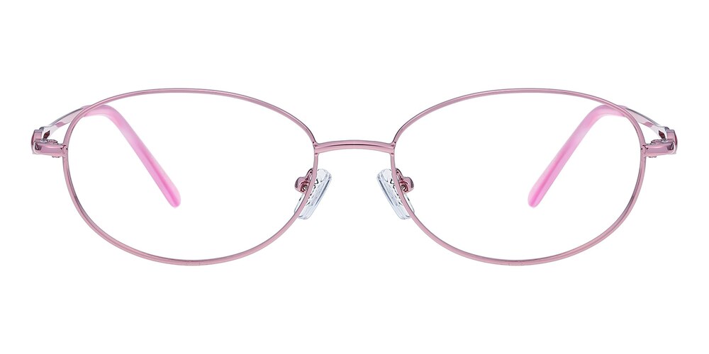 Gemma Pink Oval Metal Eyeglasses