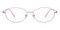 Gemma Pink Oval Metal Eyeglasses