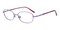 Gloria Purple Oval Metal Eyeglasses