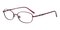 Gloria Burgundy Oval Metal Eyeglasses