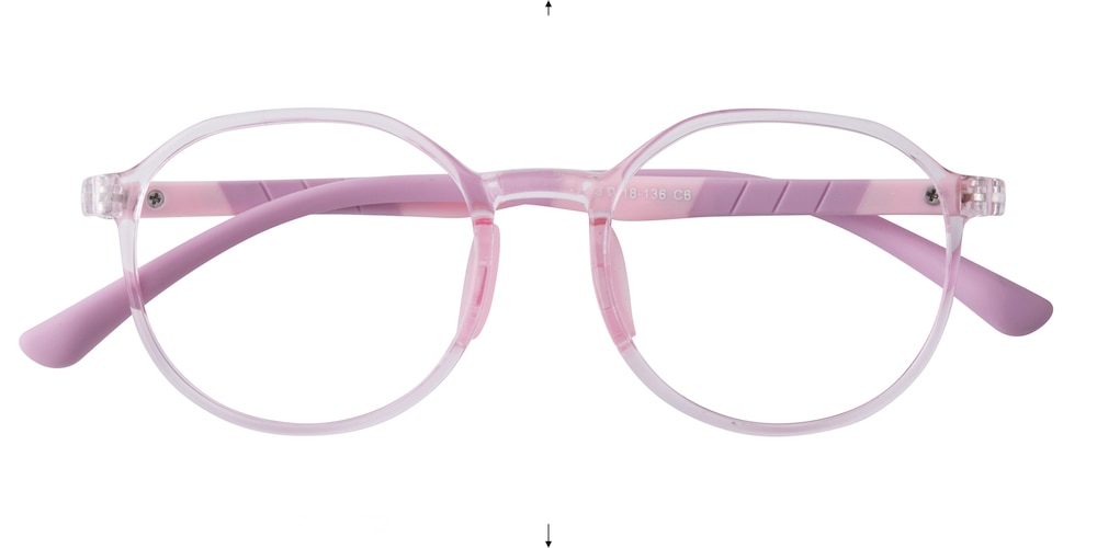 Besty Pink Round TR90 Eyeglasses