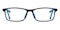 Vineland Black/Blue Rectangle TR90 Eyeglasses