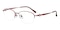 June Red Oval Titanium Eyeglasses