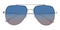 Kingston Silver Aviator Metal Sunglasses