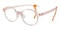 Margaret Orange Oval TR90 Eyeglasses