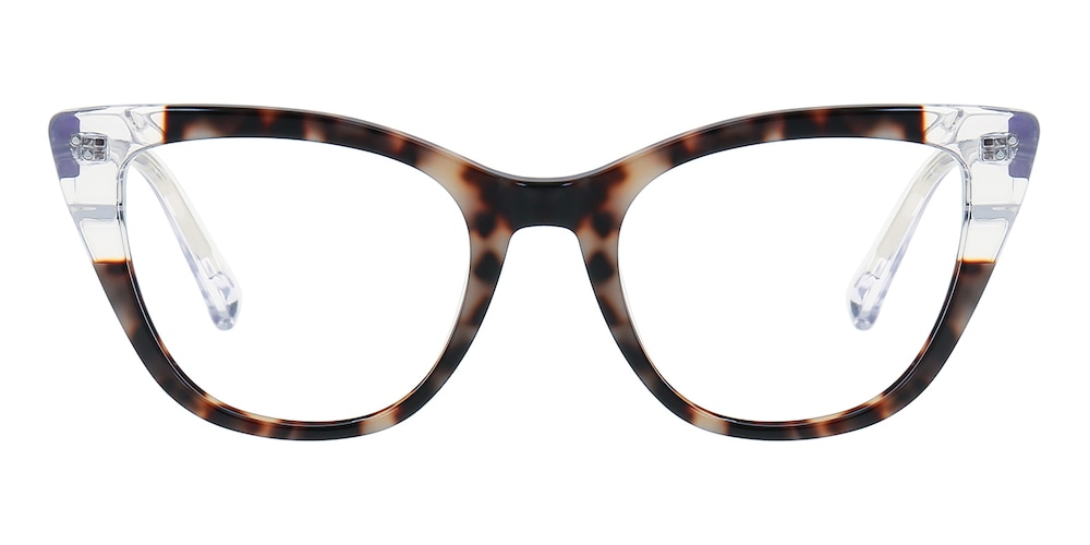 Christine Tortoise/Crystal Cat Eye Acetate Eyeglasses