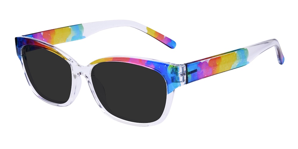 Tabitha Multicolor/Blue Rectangle TR90 Sunglasses