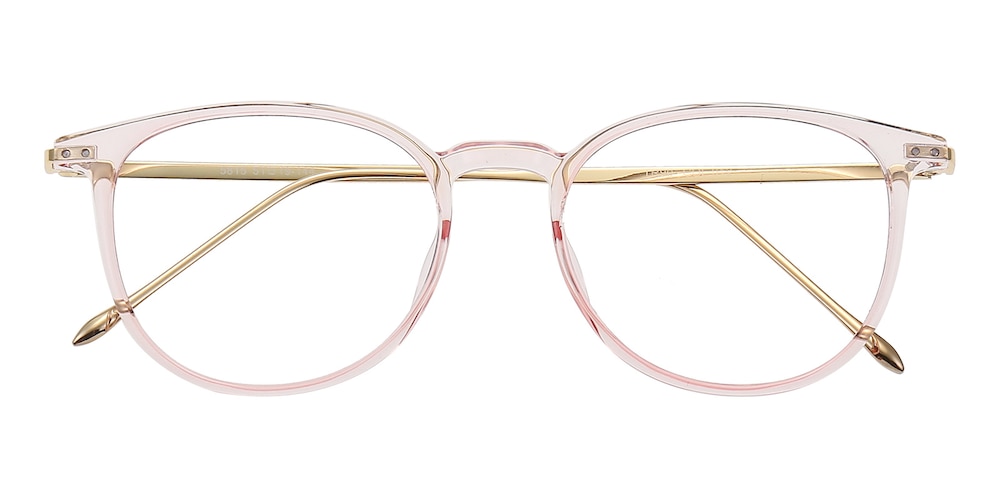 Nancy Pink/Golden Oval TR90 Eyeglasses