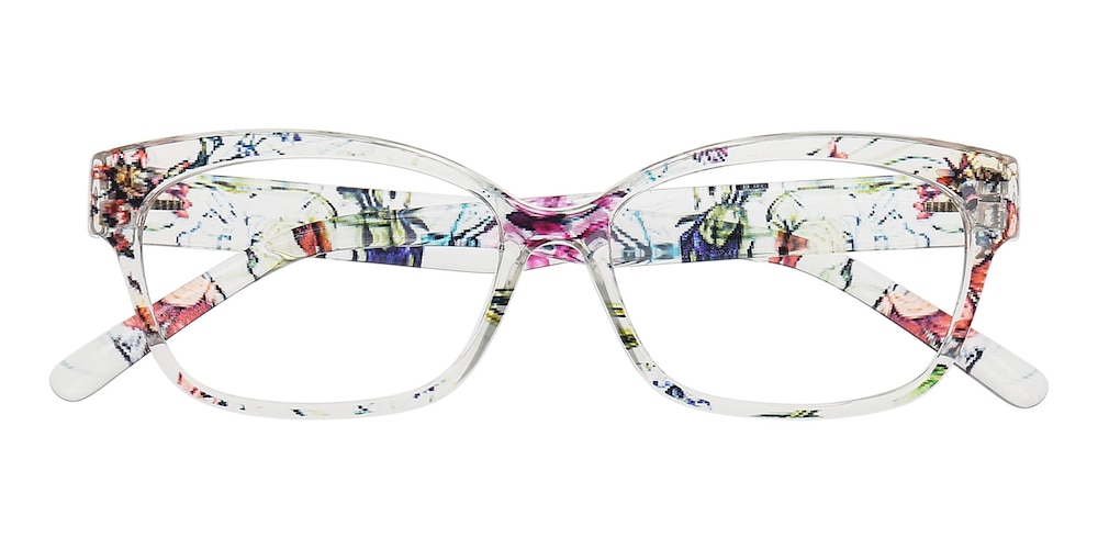 Lexingto Crystal/Floral Cat Eye TR90 Eyeglasses