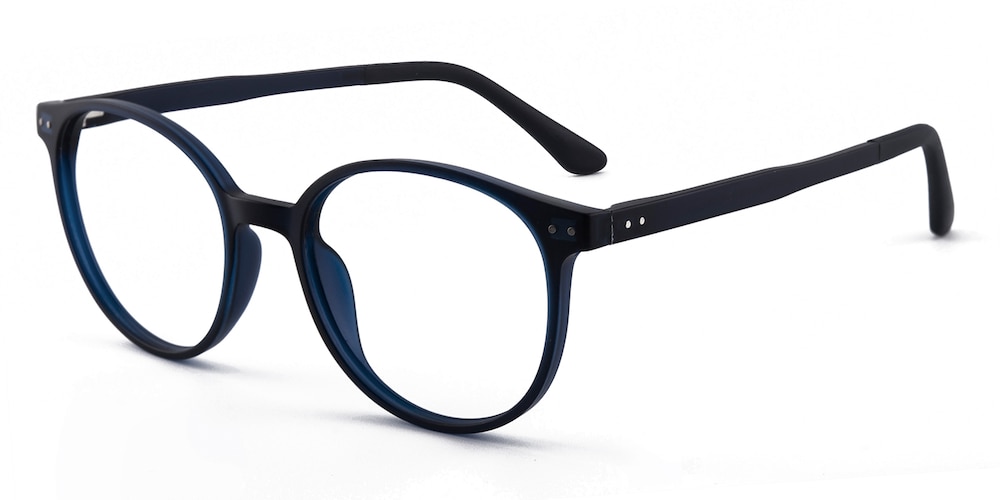 Alger Blue Round TR90 Eyeglasses