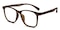 Isaiah Tortoise Rectangle TR90 Eyeglasses