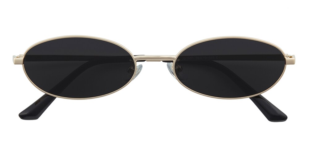 Imagine Golden Oval Plastic Sunglasses