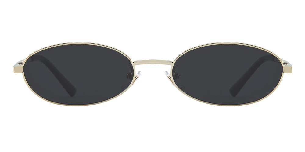 Imagine Golden Oval Plastic Sunglasses
