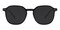 Vacation Black Polygon TR90 Sunglasses