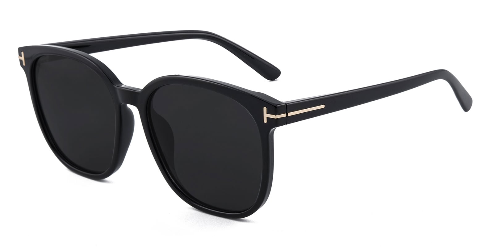 Michele Black Sunglasses with Silver Case Shop Michel Grey Black Sunglasses – Edgy Square Perfection  main image 4