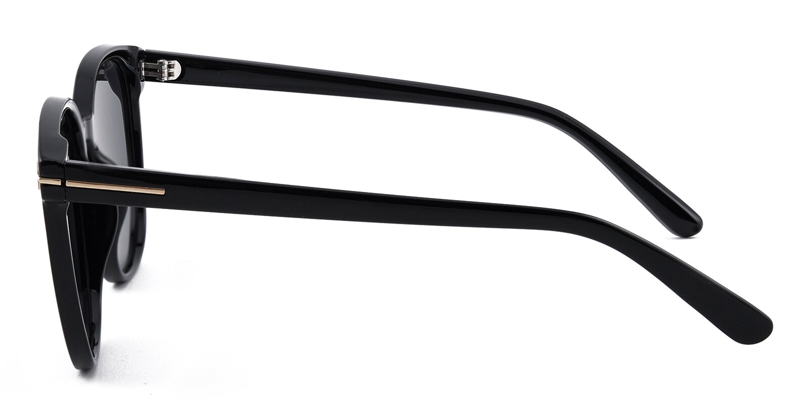 Michele Black Sunglasses with Silver Case Shop Michel Grey Black Sunglasses – Edgy Square Perfection  main image 3