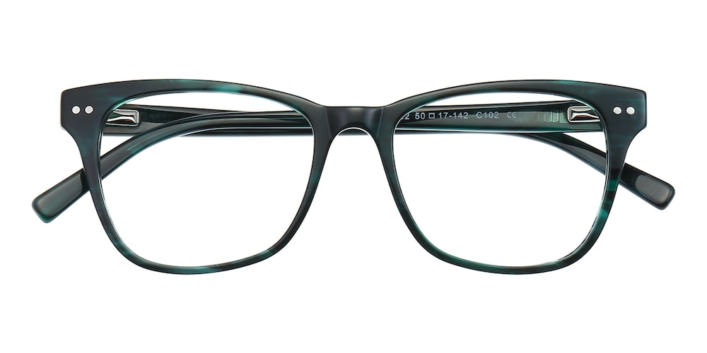 Pitta Green Rectangle Acetate Eyeglasses