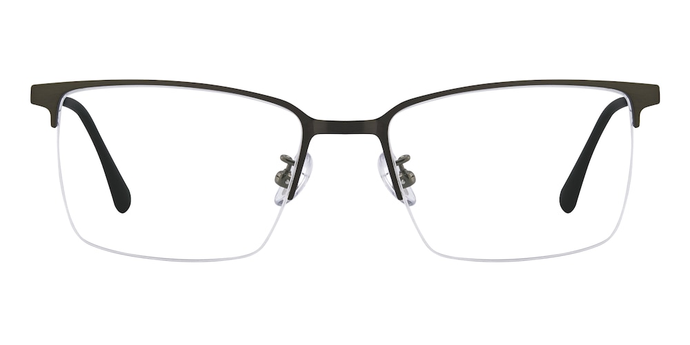 Mandel Brown Rectangle Titanium Eyeglasses