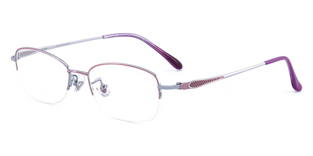 Wordsworth Pink Oval Titanium Eyeglasses