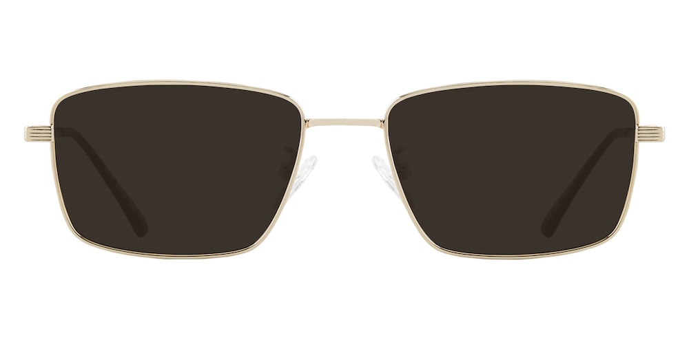 Boris Golden Rectangle Metal Sunglasses