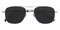 Encino Silver Aviator Metal Sunglasses