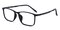 Jodian Black Rectangle TR90 Eyeglasses