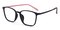 Arad Black/Pink Square TR90 Eyeglasses