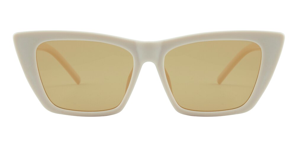 Bridget Cream Cat Eye Plastic Sunglasses