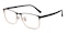 Mick Black/Golden Rectangle Titanium Eyeglasses